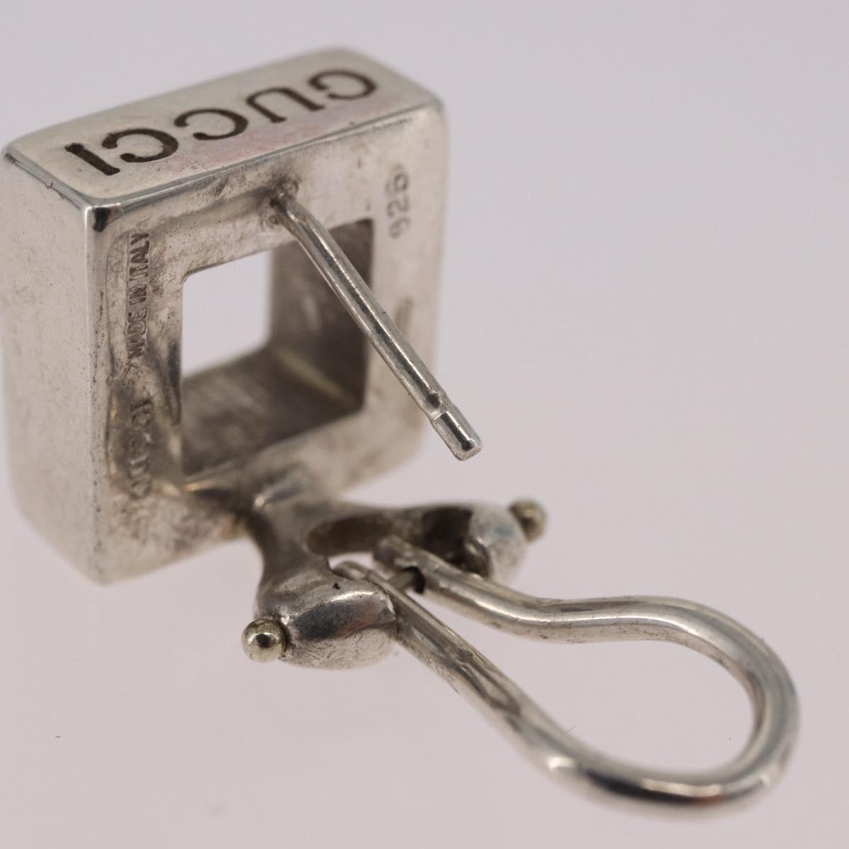 GUCCI Pierce Earring Ag925 Silver Auth SW2338V