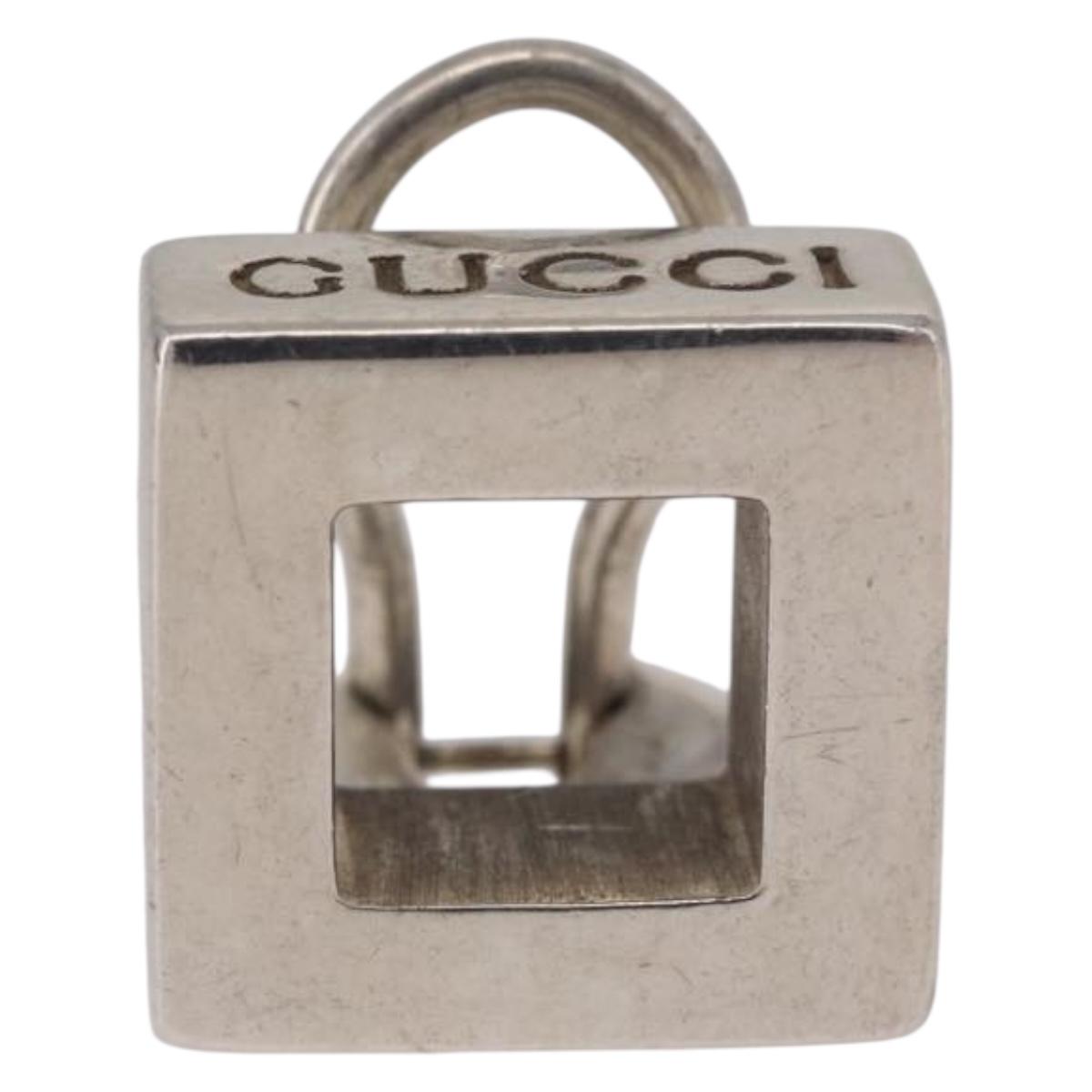 GUCCI Pierce Earring Ag925 Silver Auth SW2338V