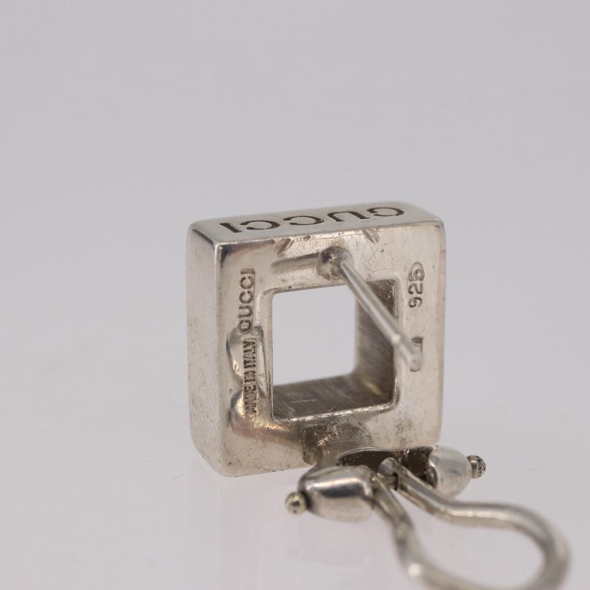GUCCI Pierce Earring Ag925 Silver Auth SW2338V
