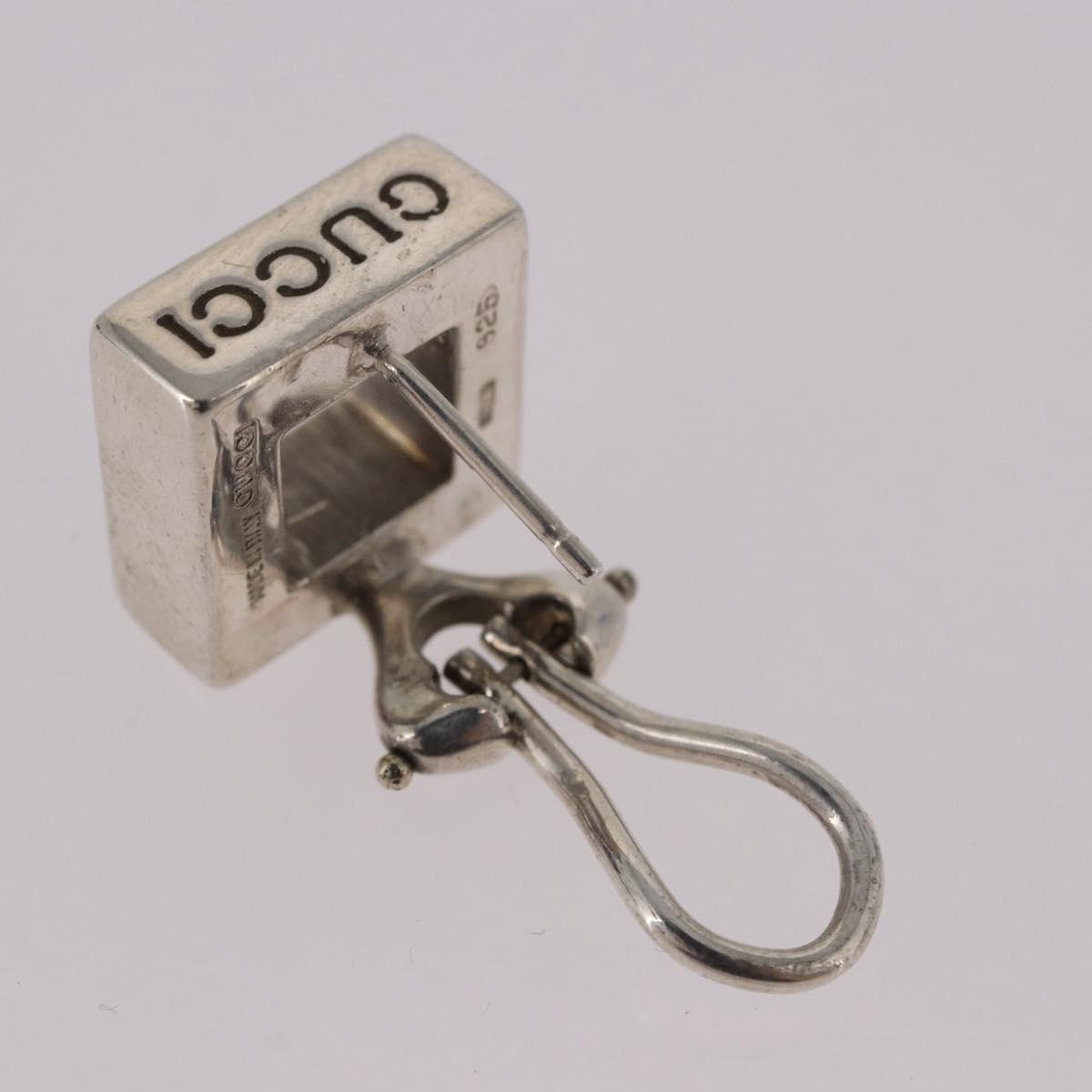 GUCCI Pierce Earring Ag925 Silver Auth SW2338V