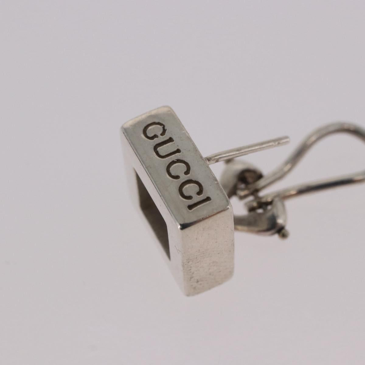 GUCCI Pierce Earring Ag925 Silver Auth SW2338V
