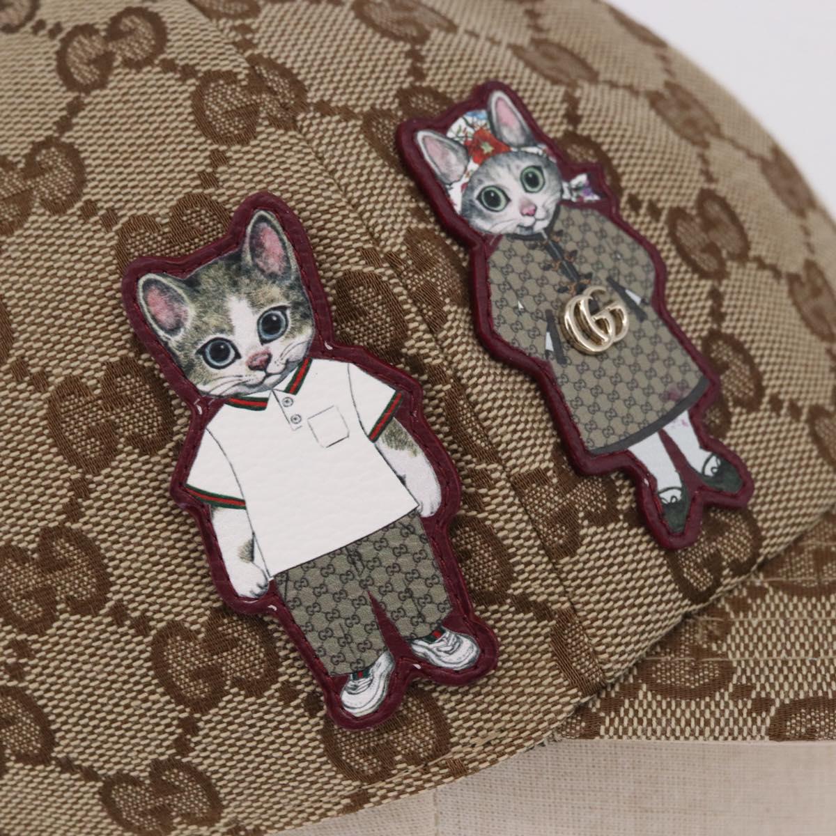 GUCCI GG Canvas Yuko Higuchi Cap Beige 847862 Auth SW2340SAM
