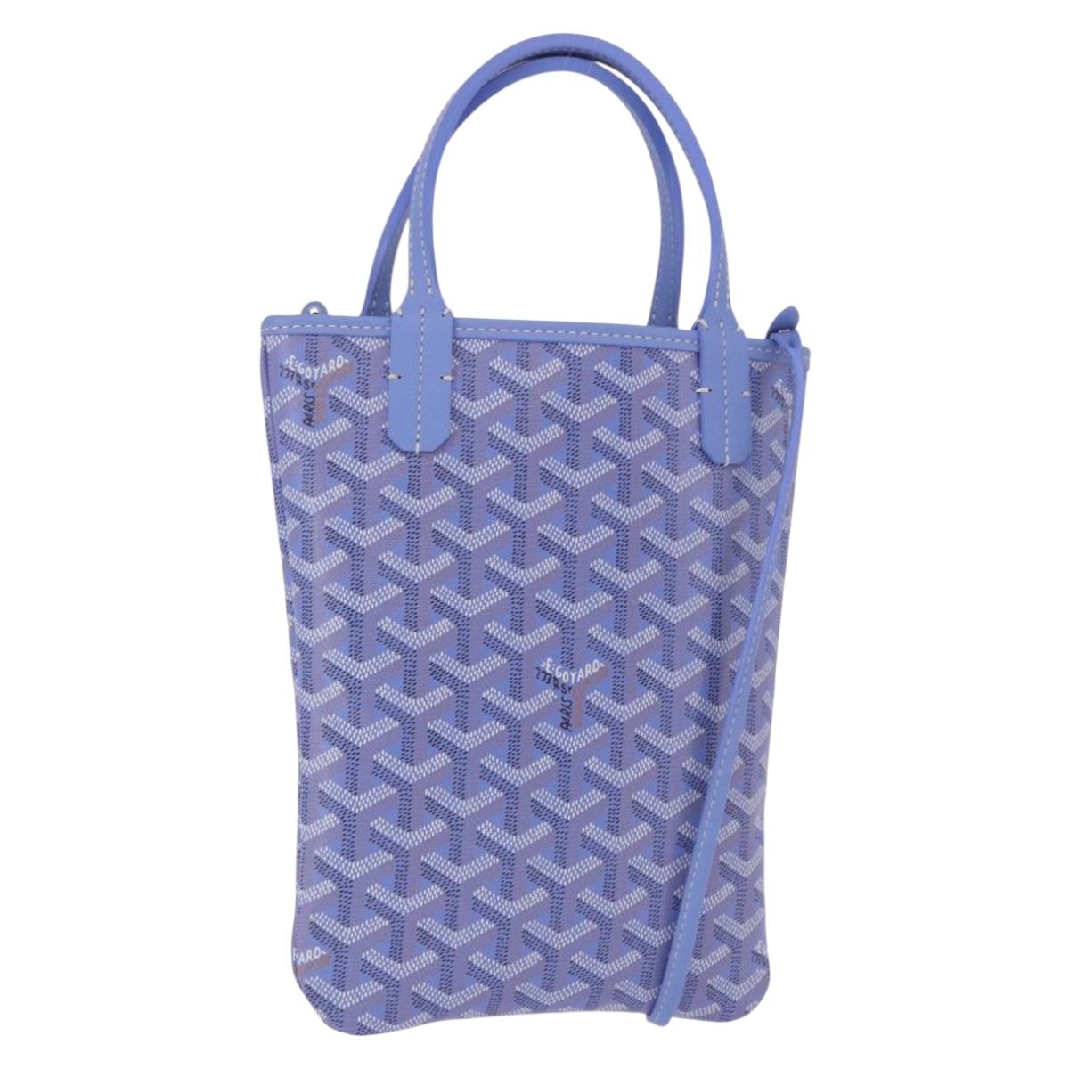 GOYARD Herringbone 2025 Poitiers Bag Iris Limited Edition PVC Blue Auth SW2344SM