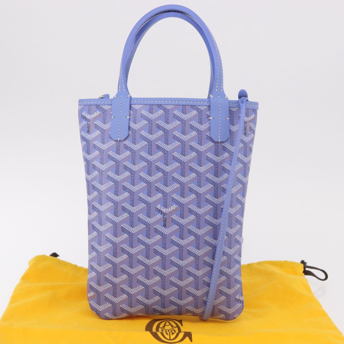 GOYARD Herringbone 2025 Poitiers Bag Iris Limited Edition PVC Blue Auth SW2344SM