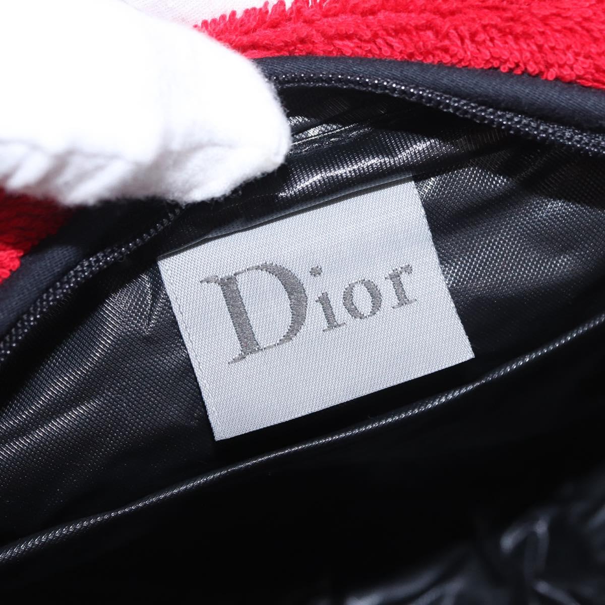 Christian Dior Hand Bag Pile Red Auth SW2351V