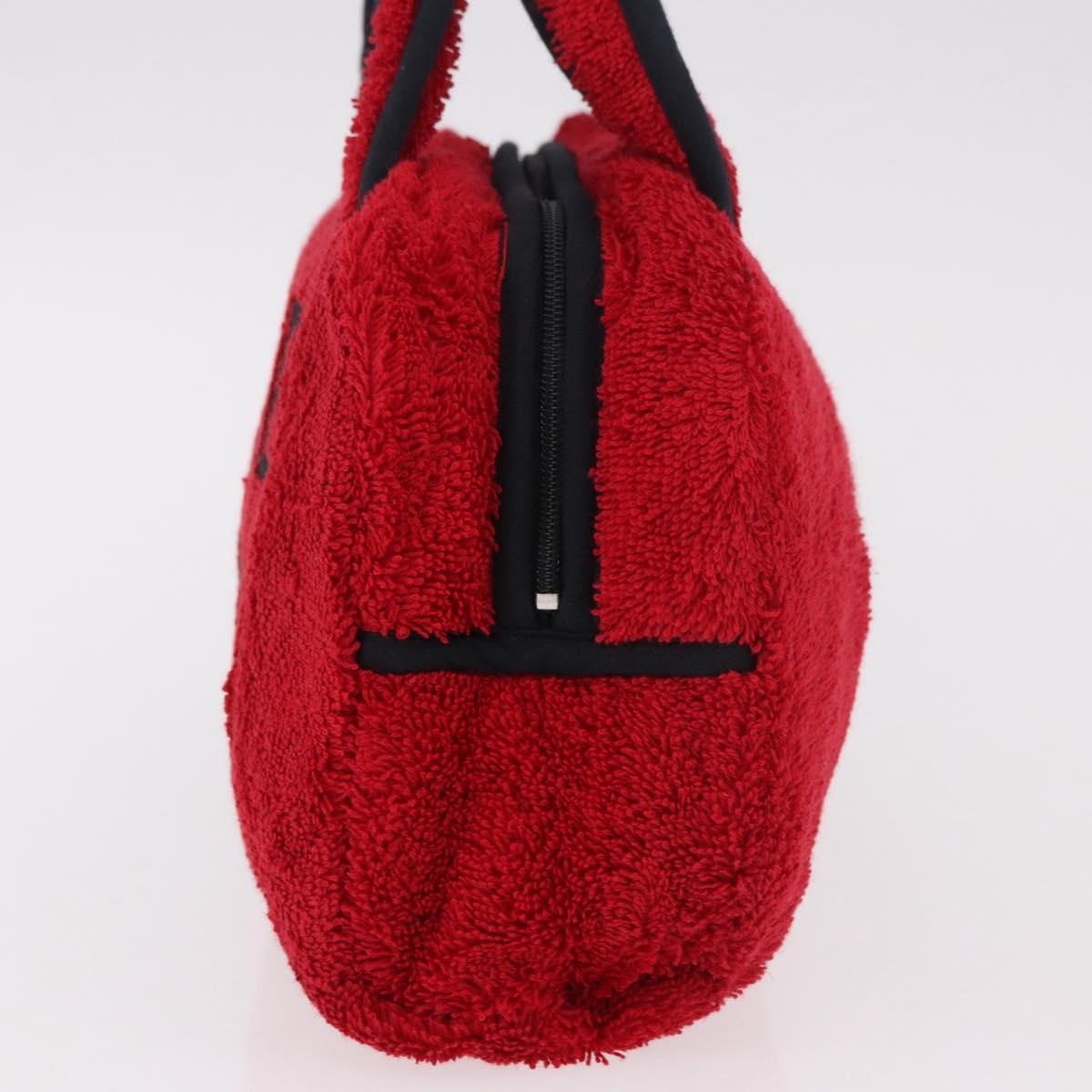 Christian Dior Hand Bag Pile Red Auth SW2351V