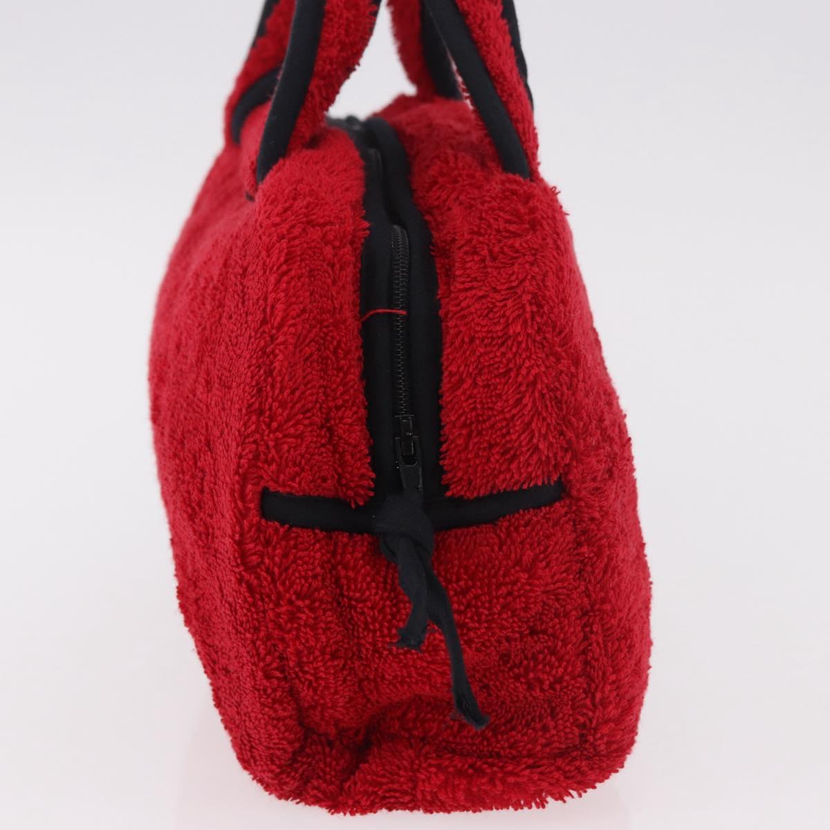 Christian Dior Hand Bag Pile Red Auth SW2351V