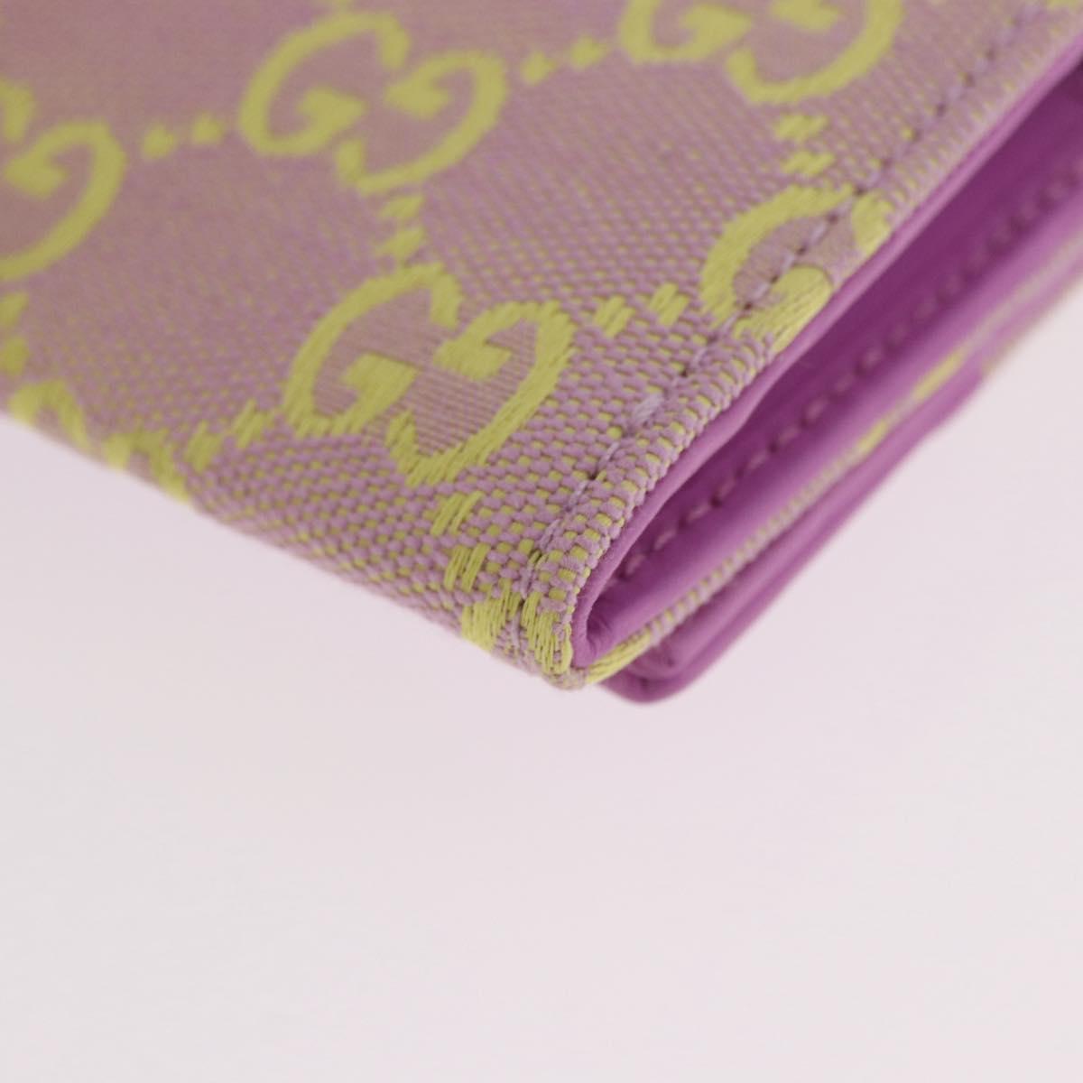 GUCCI GG Canvas Card Case Purple 783120 Auth SW2352SM