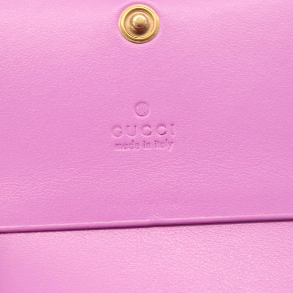 GUCCI GG Canvas Card Case Purple 783120 Auth SW2352SM