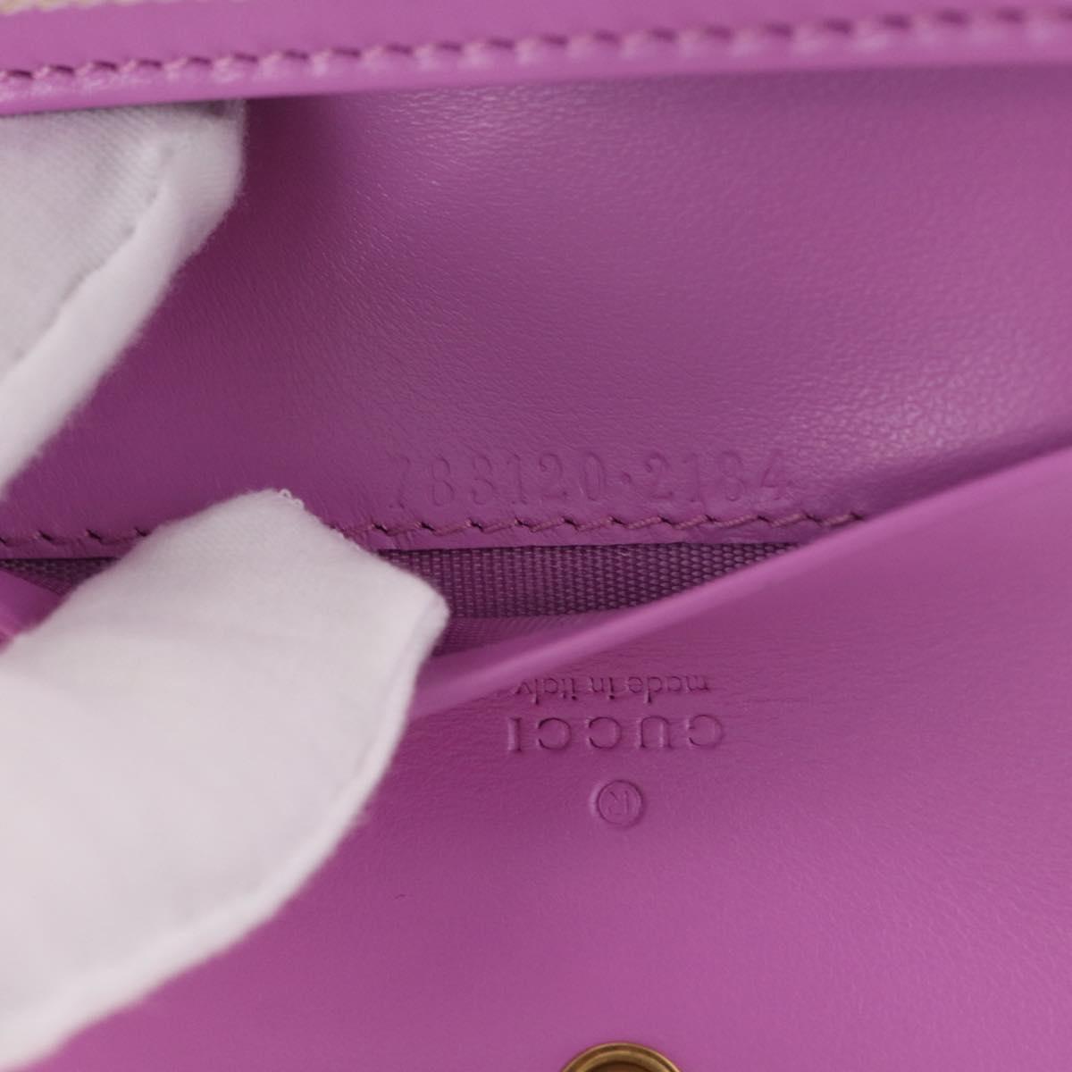 GUCCI GG Canvas Card Case Purple 783120 Auth SW2352SM