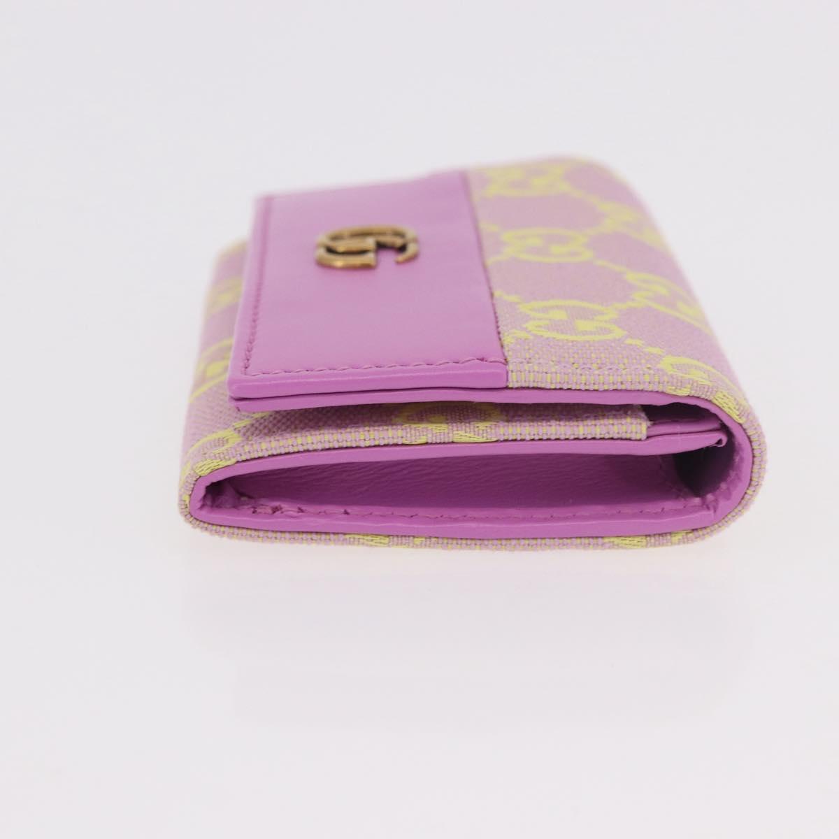 GUCCI GG Canvas Card Case Purple 783120 Auth SW2352SM