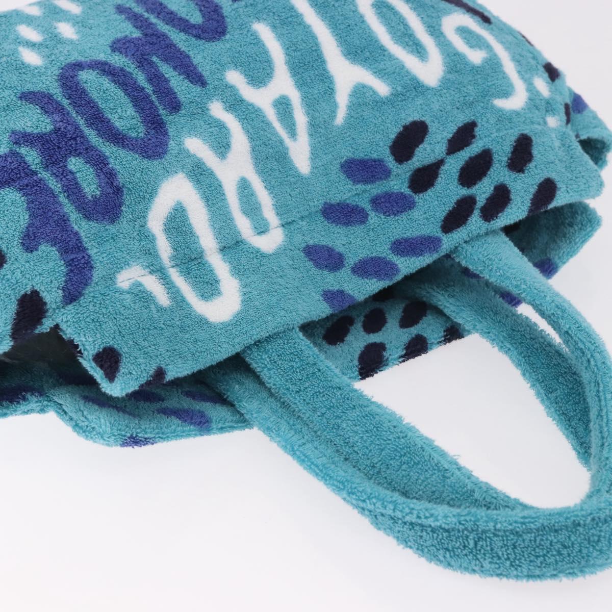 GOYARD Terry Eponge Bag Limited Edition Bag Pile Turquoise Blue Auth SW2357SM