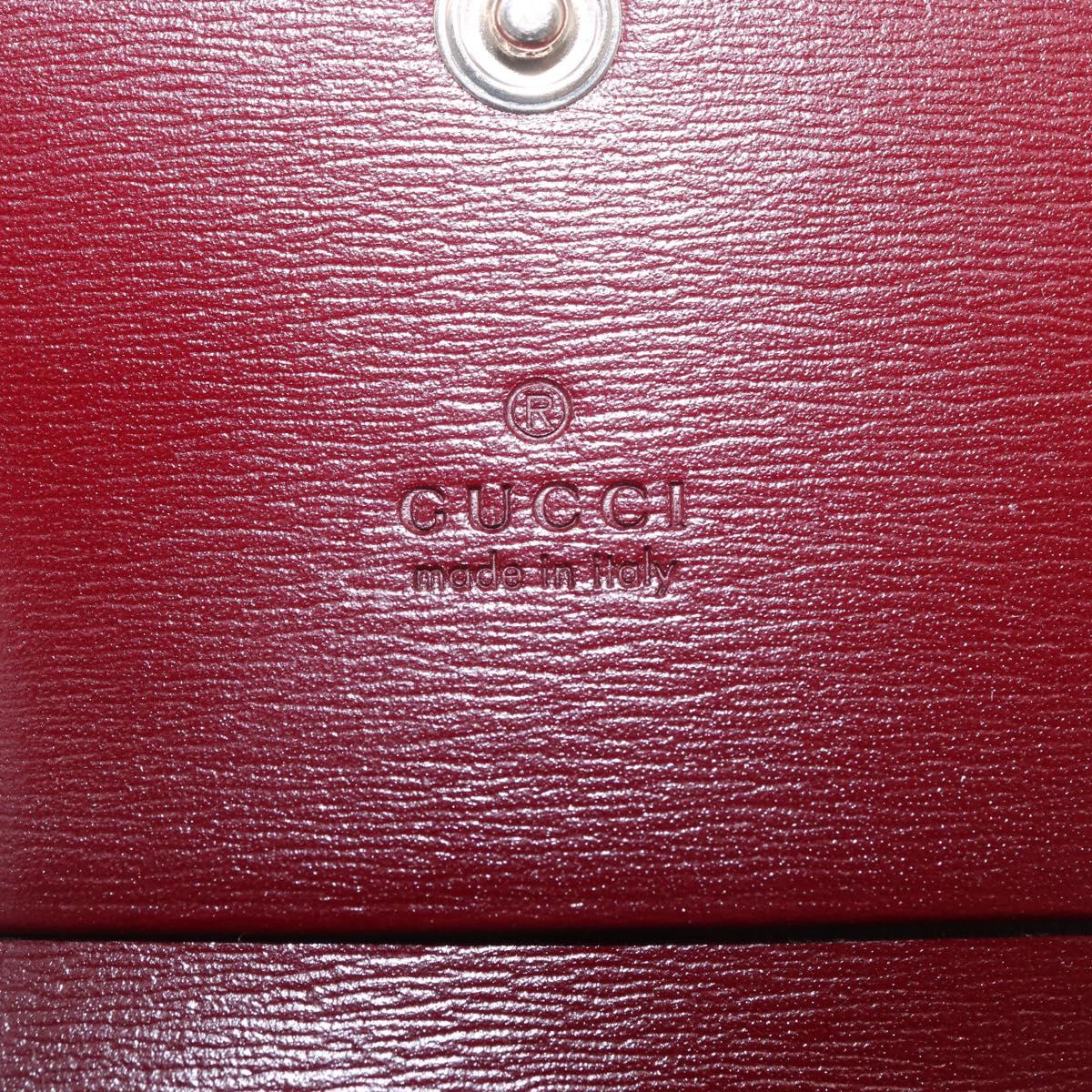 GUCCI GG Shadow Card Case PVC Bordeaux 795044 Auth SW2358M