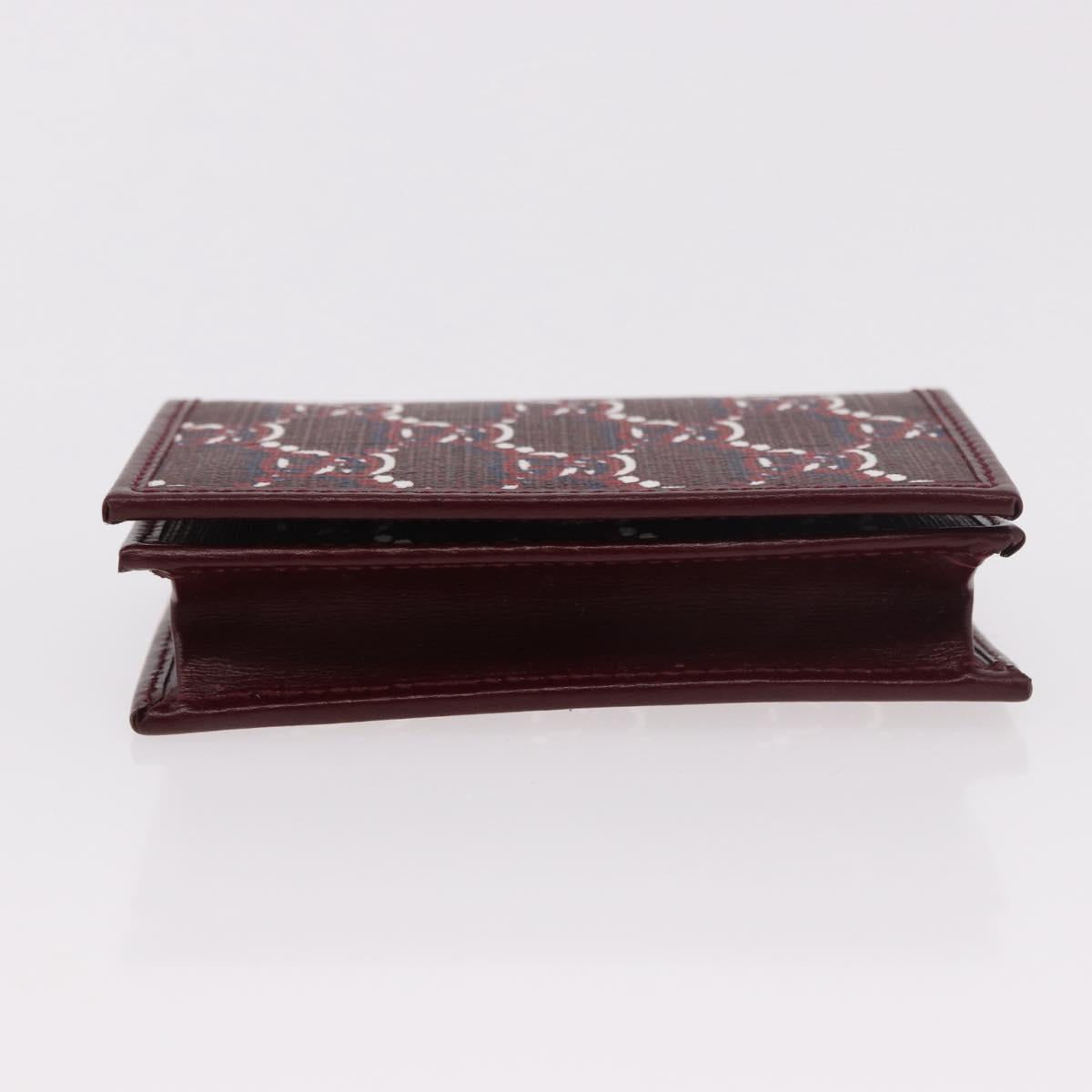 GUCCI GG Shadow Card Case PVC Bordeaux 795044 Auth SW2358M