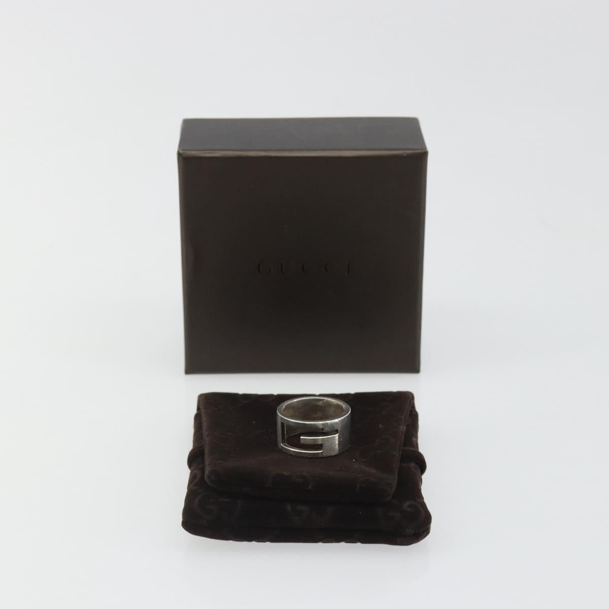 GUCCI icon Ring metal Silver Auth SW2360V