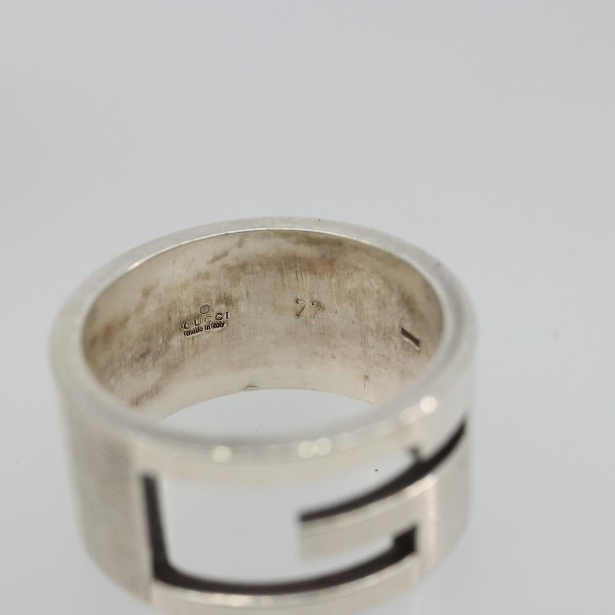 GUCCI icon Ring metal Silver Auth SW2360V