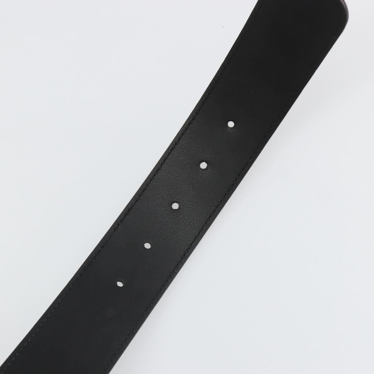 GUCCI GG Supreme Belt PVC 39.4"" Black Silver 411924 Auth SW2361M