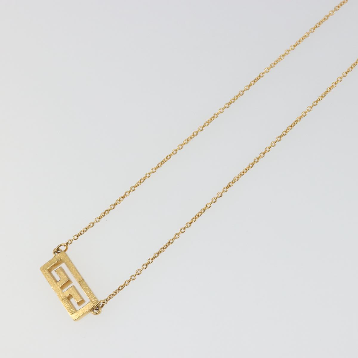 GIVENCHY Necklace metal Gold Auth SW2362