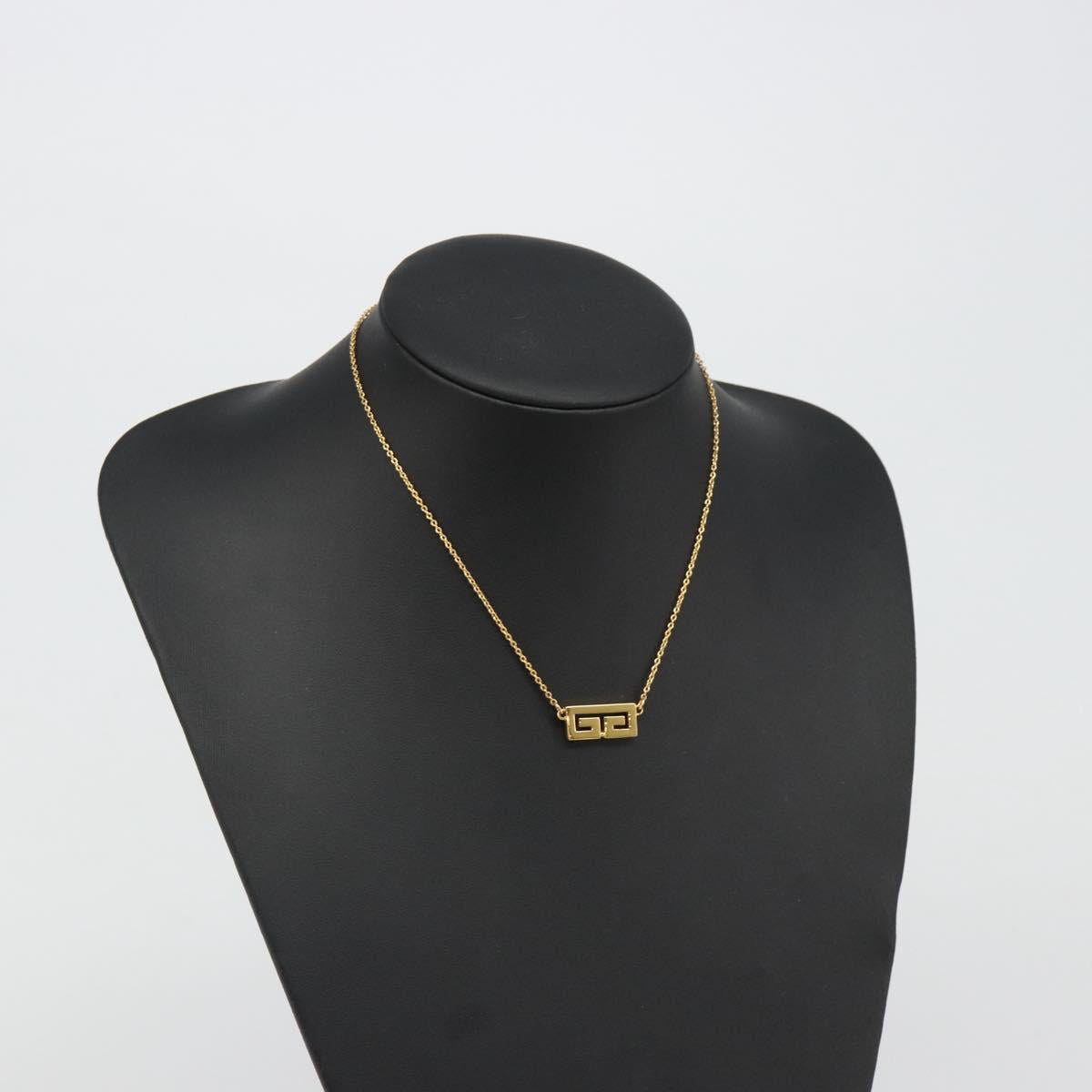 GIVENCHY Necklace metal Gold Auth SW2362