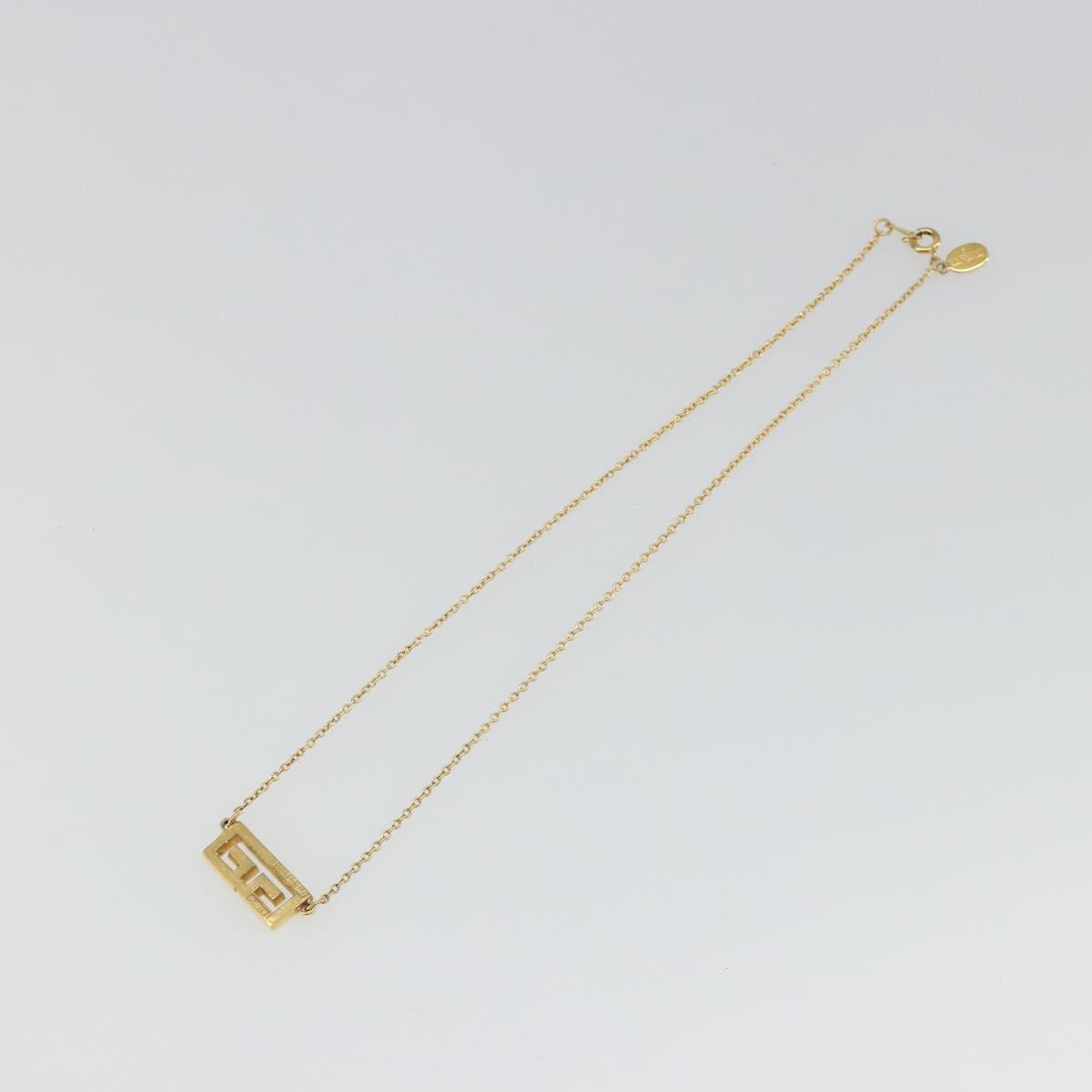GIVENCHY Necklace metal Gold Auth SW2364