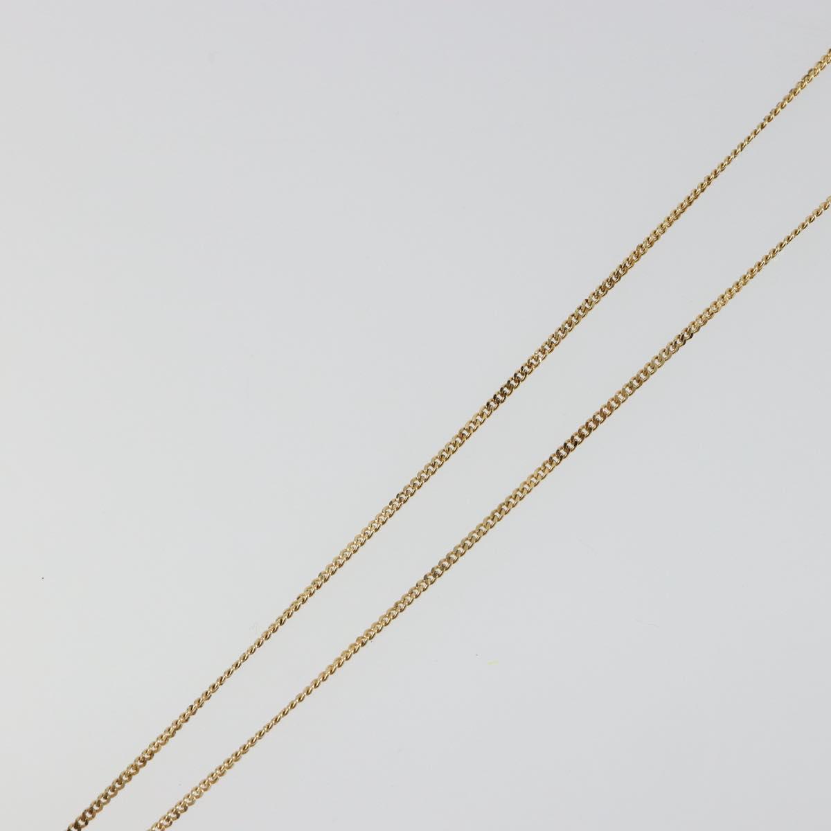 GIVENCHY Rhinestone Necklace metal Gold Auth SW2366