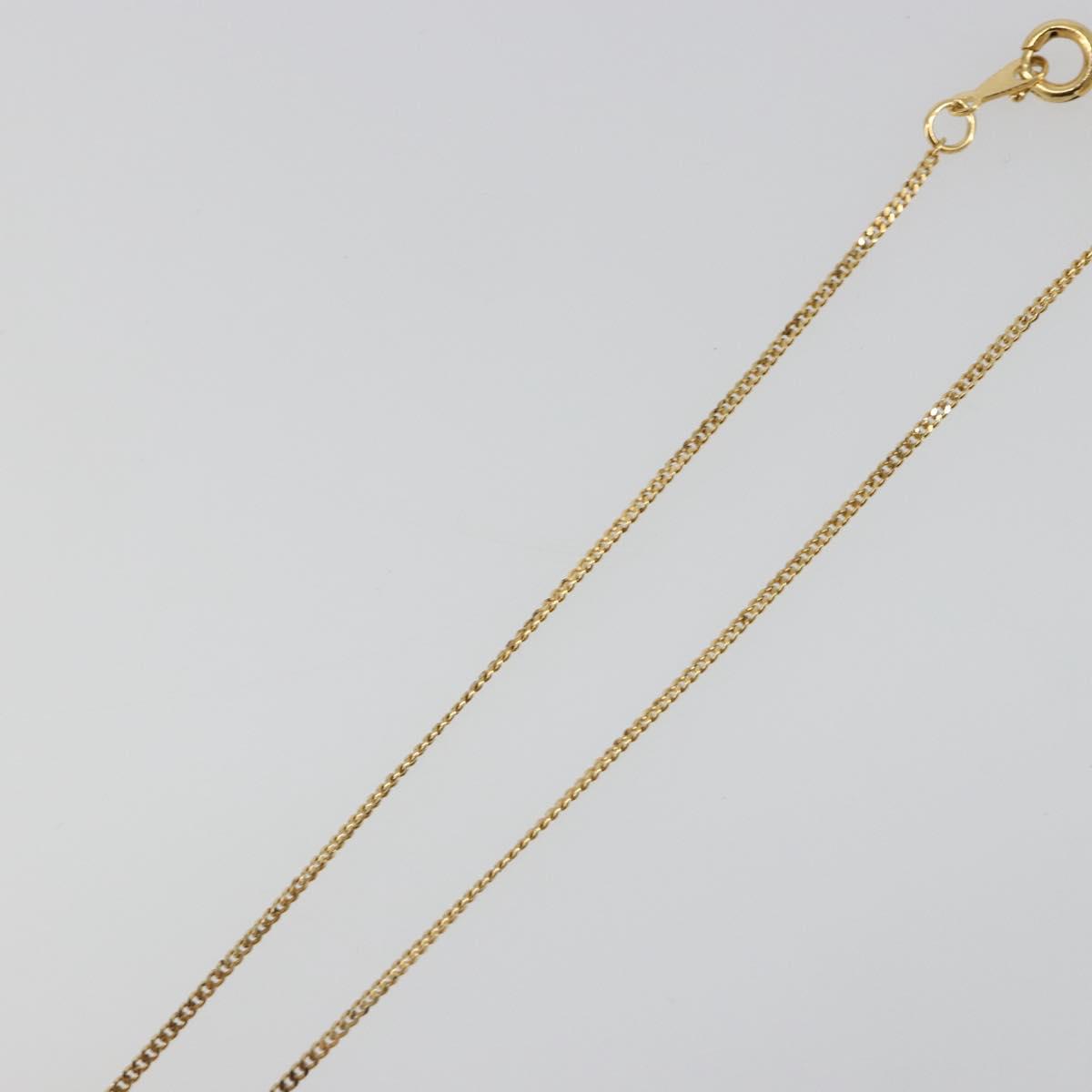 GIVENCHY Rhinestone Necklace metal Gold Auth SW2366