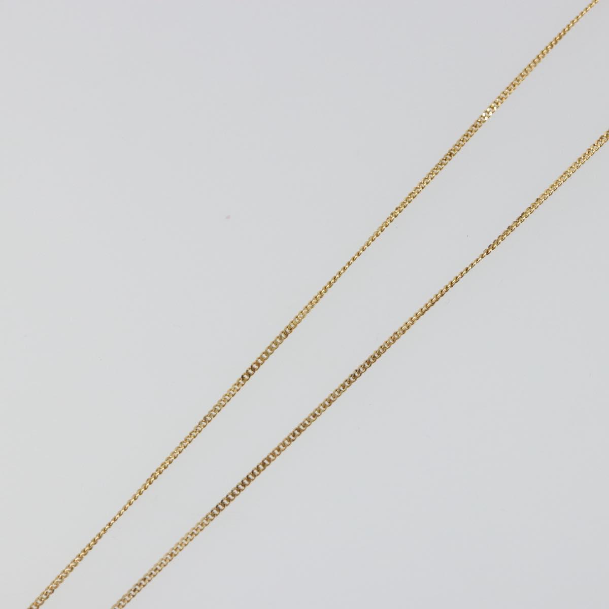 GIVENCHY Rhinestone Necklace metal Gold Auth SW2366