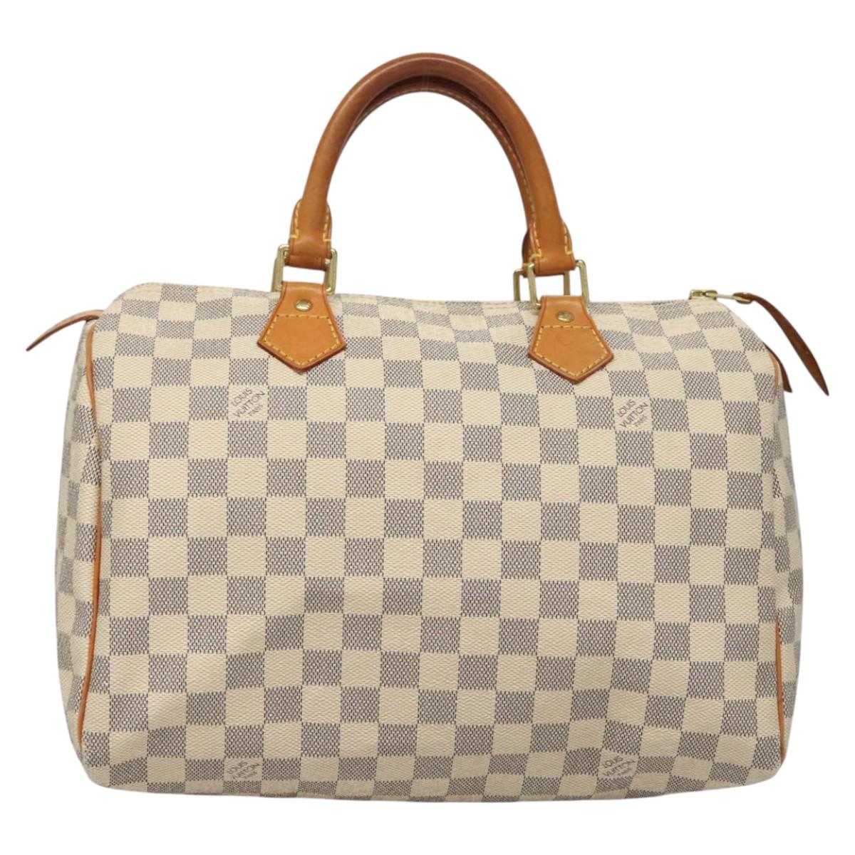 LOUIS VUITTON Damier Azur Speedy 30 Hand Bag N41533 LV Auth sw237