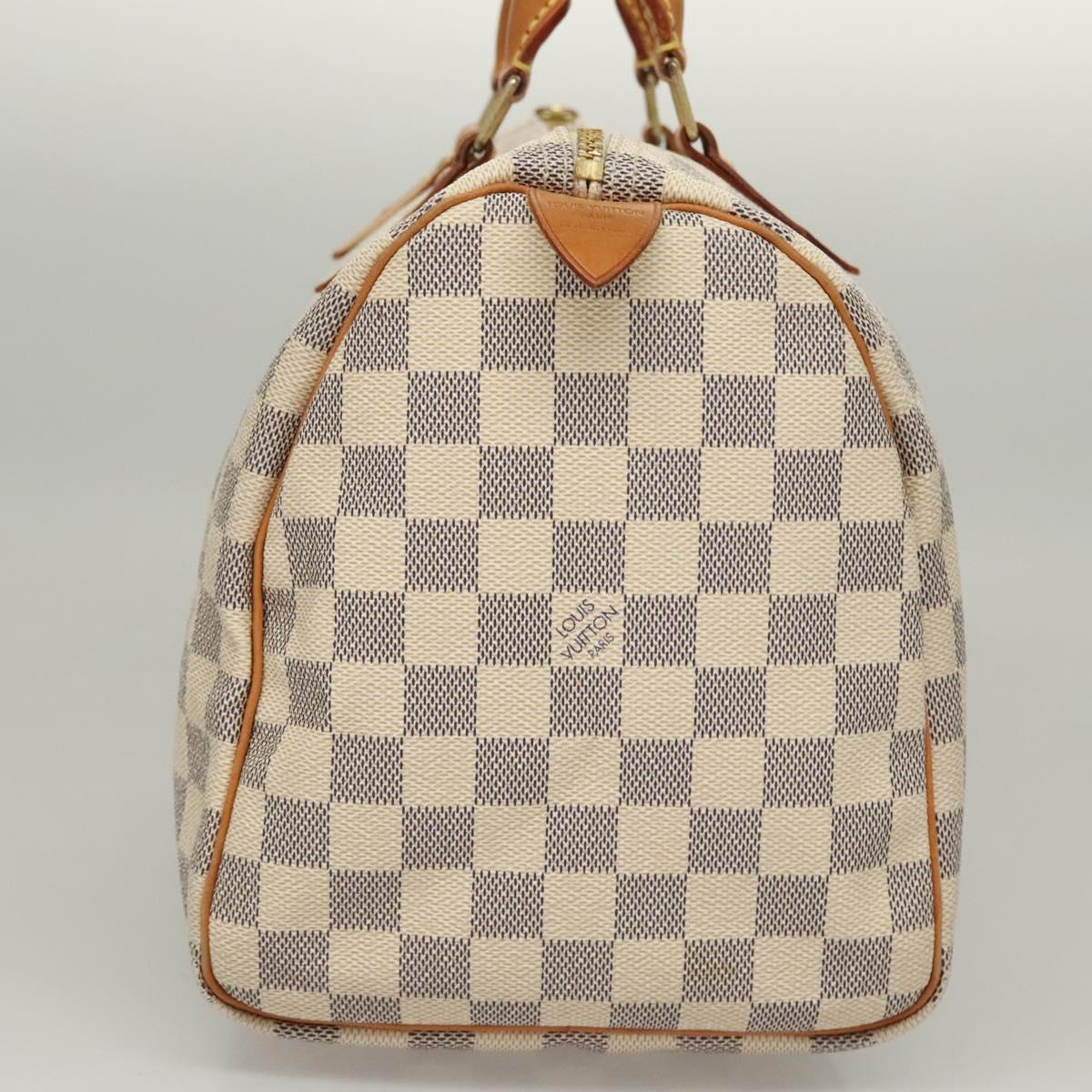 LOUIS VUITTON Damier Azur Speedy 30 Hand Bag N41533 LV Auth sw237