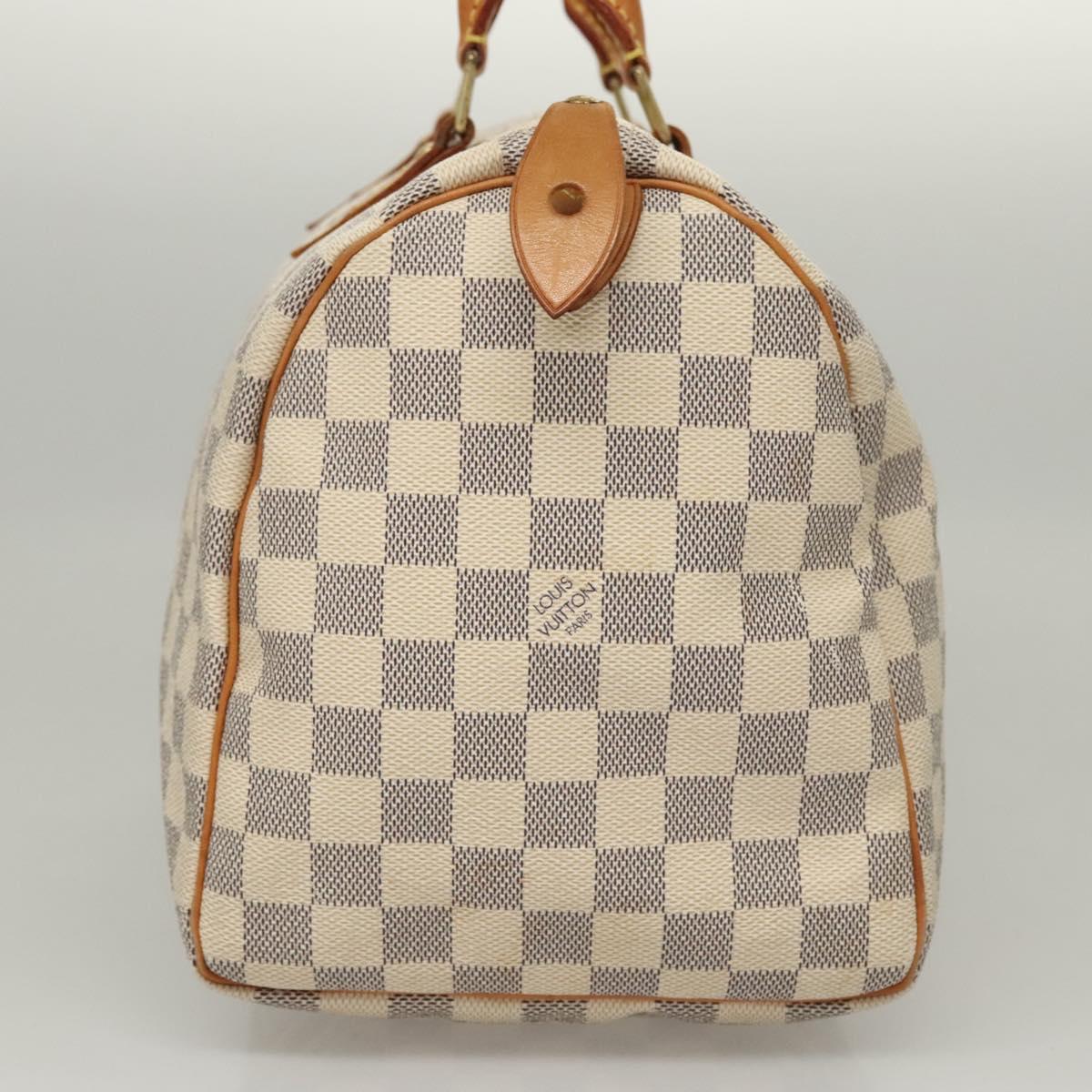 LOUIS VUITTON Damier Azur Speedy 30 Hand Bag N41533 LV Auth sw237