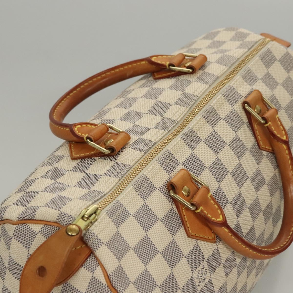 LOUIS VUITTON Damier Azur Speedy 30 Hand Bag N41533 LV Auth sw237