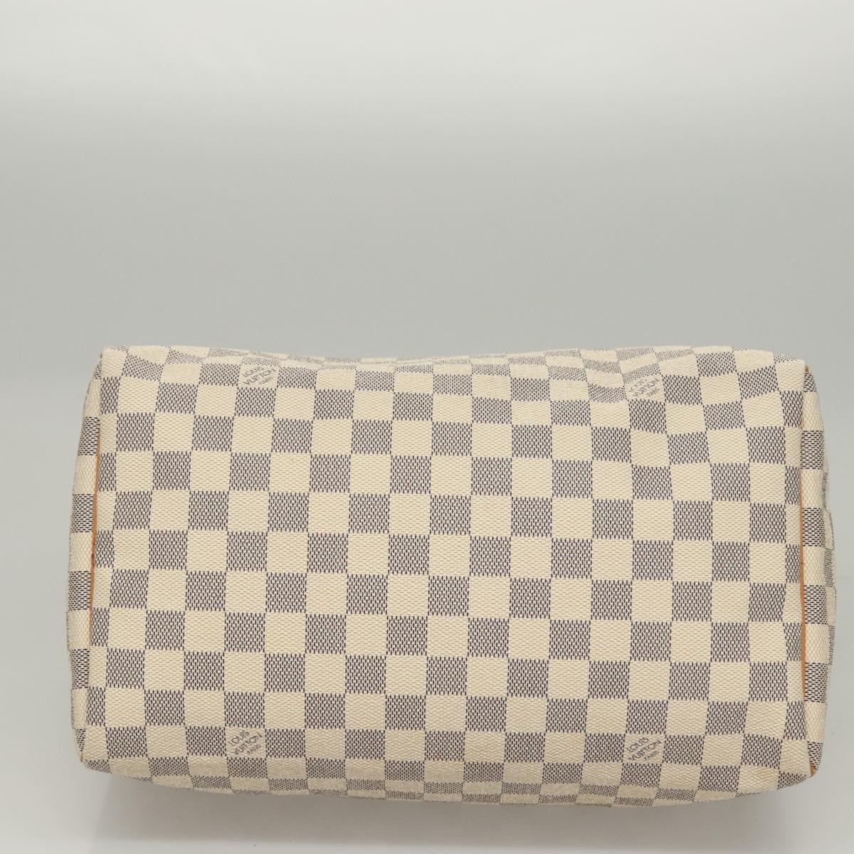 LOUIS VUITTON Damier Azur Speedy 30 Hand Bag N41533 LV Auth sw237