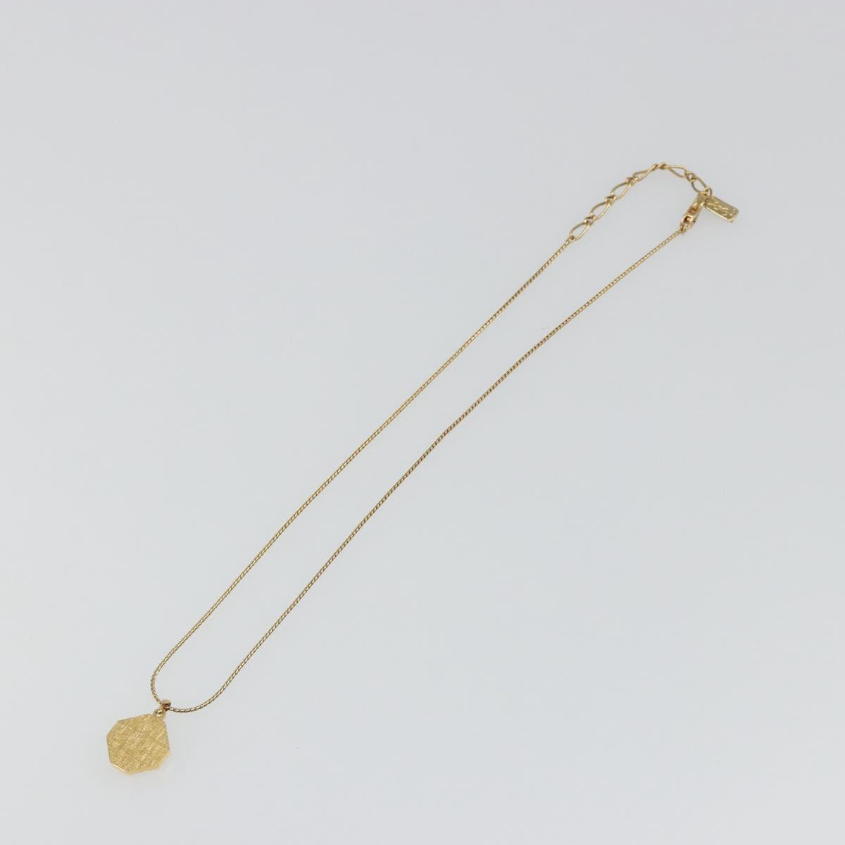 SAINT LAURENT Necklace metal Gold Tone Auth SW2370