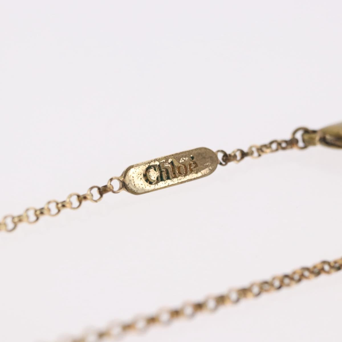 Chloe Necklace metal Gold Auth SW2372
