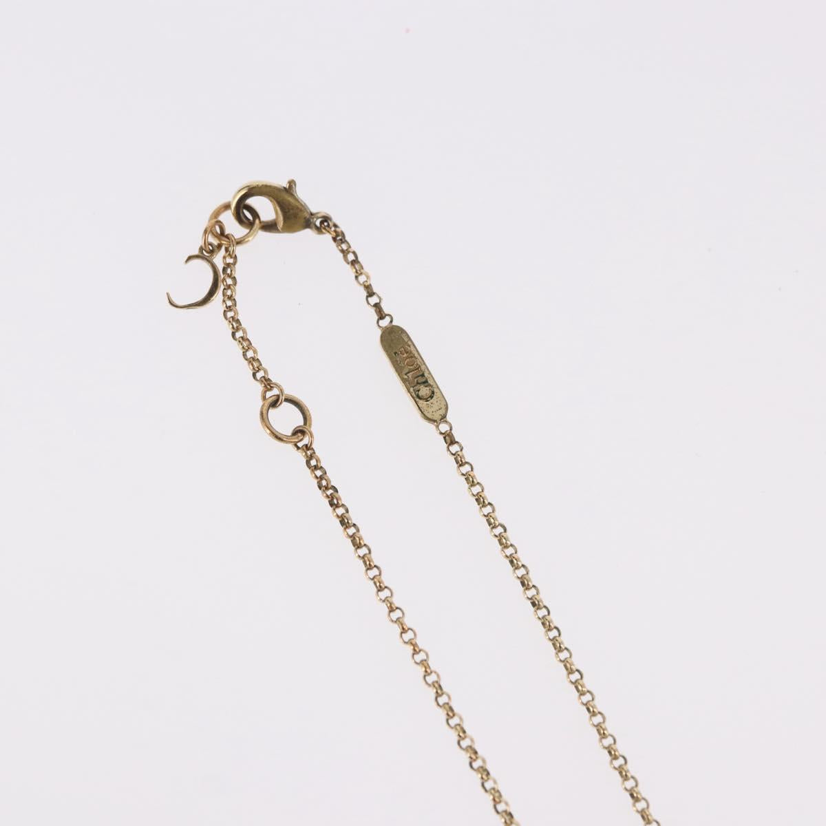 Chloe Necklace metal Gold Auth SW2372