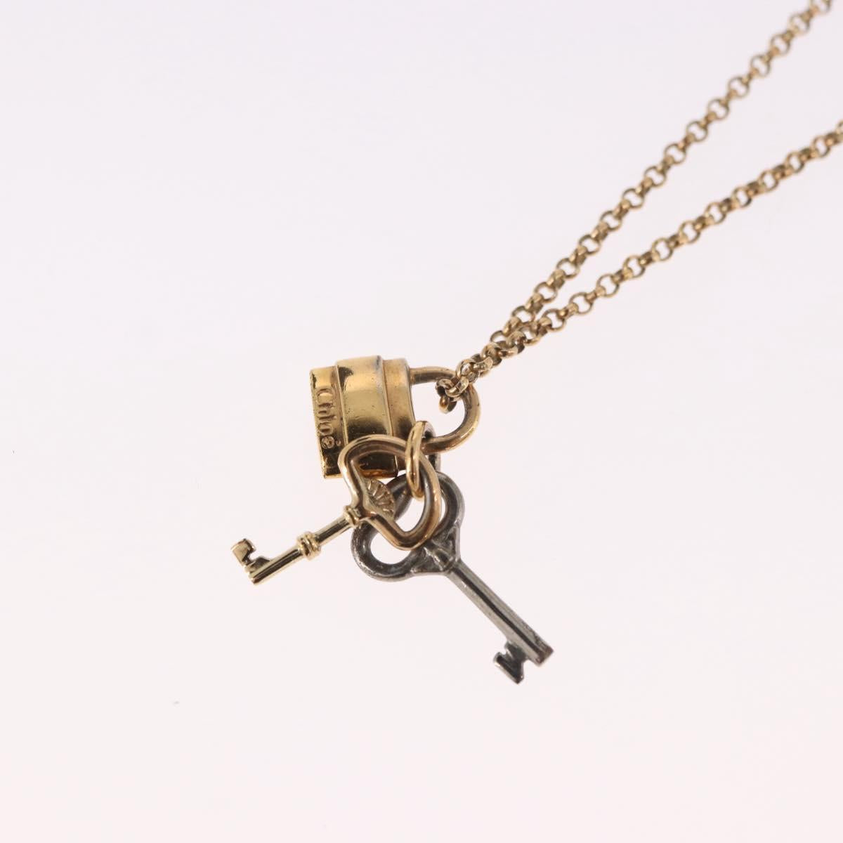 Chloe Necklace metal Gold Auth SW2372