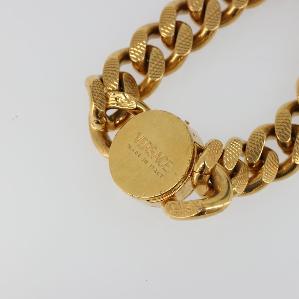 VERSACE Bracelet metal Gold Auth SW2374V