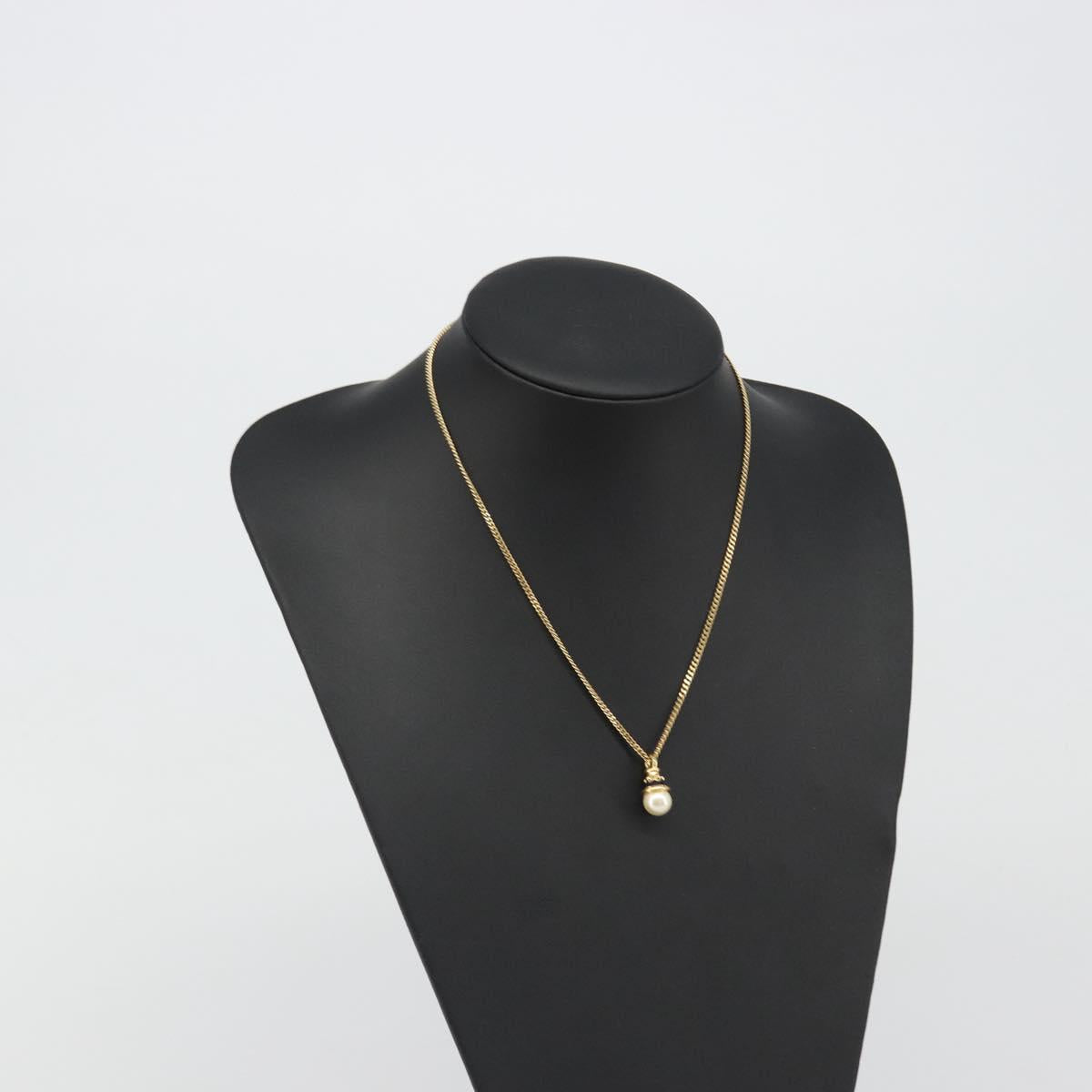 BURBERRY Necklace metal Gold Auth SW2375