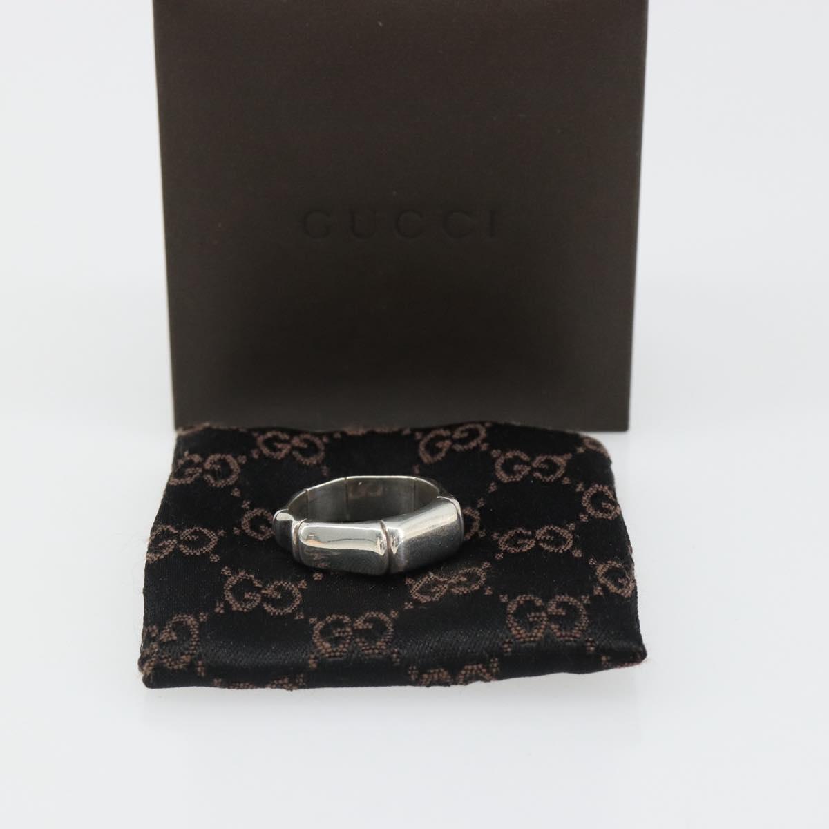 GUCCI Bamboo Ring Ag925 Silver Auth SW2377V