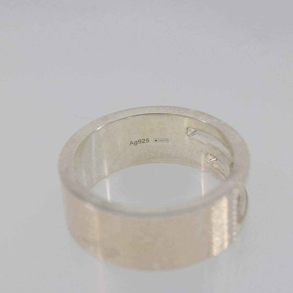 GUCCI Branded G Ring Ag925 Silver Auth SW2378V