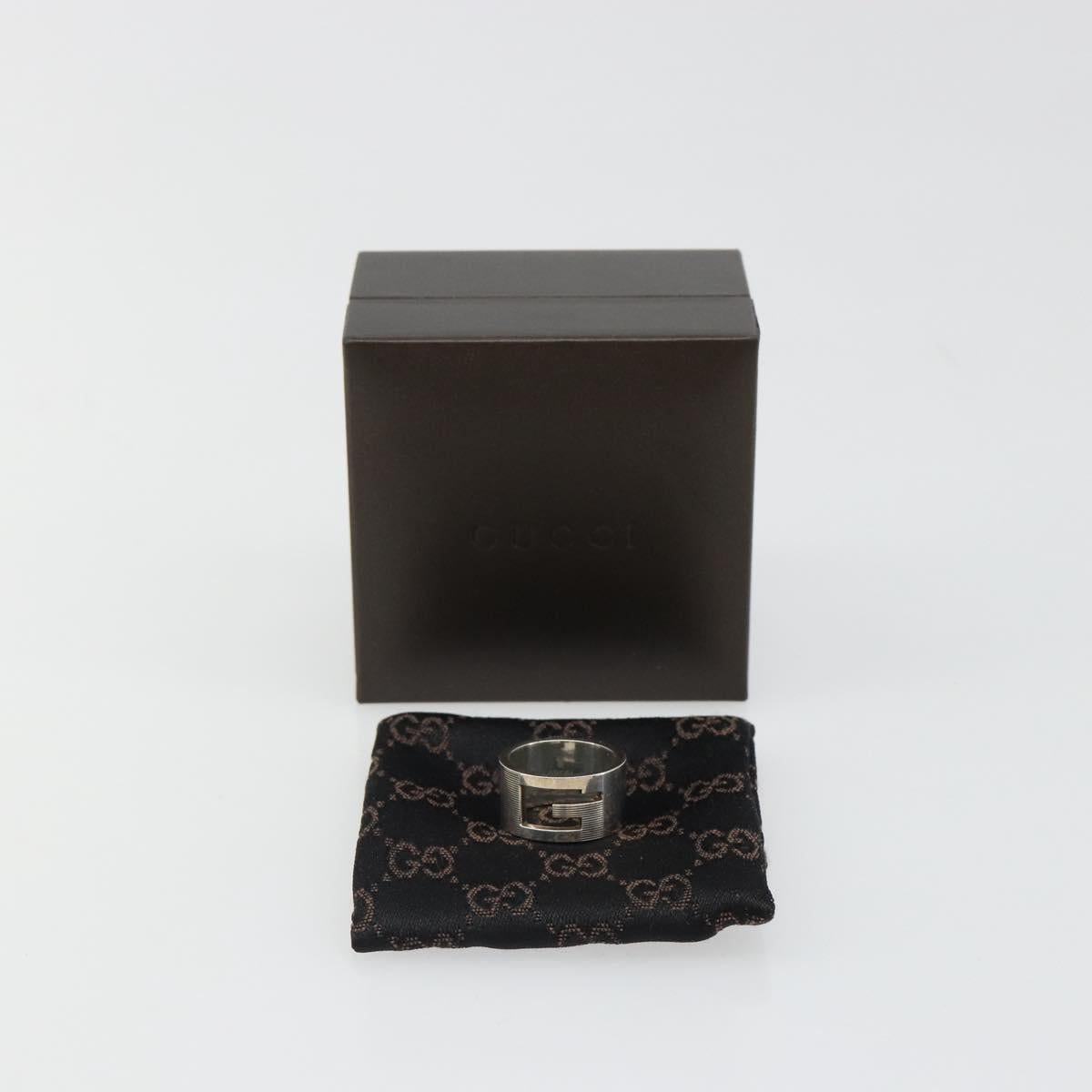 GUCCI Branded G Ring Ag925 Silver Auth SW2379V
