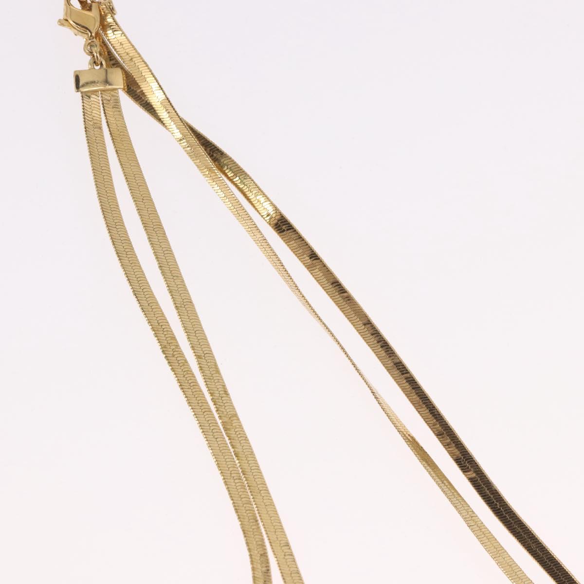 Christian Dior Necklace metal Gold Auth SW2382V