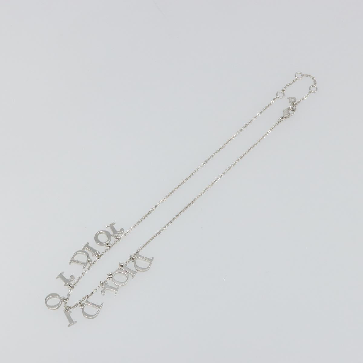 Christian Dior Necklace metal Silver Auth SW2383V