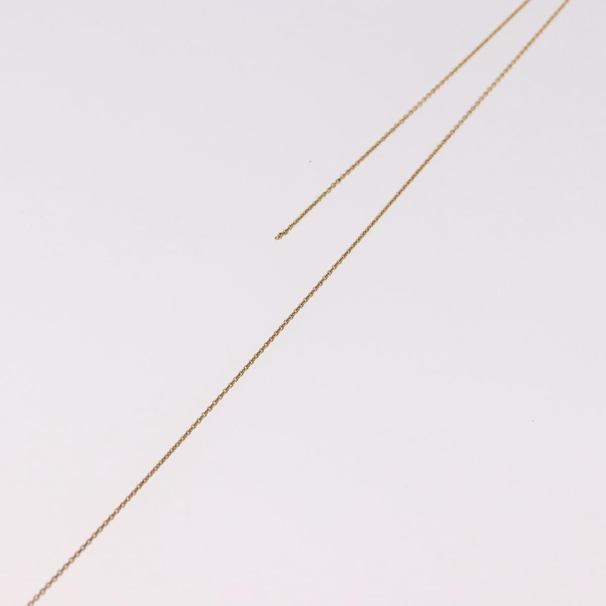 Christian Dior CD Logo Necklace metal Gold Tone Auth SW2388