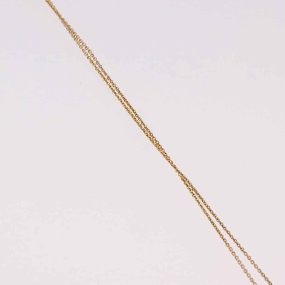 Christian Dior CD Logo Necklace metal Gold Tone Auth SW2388