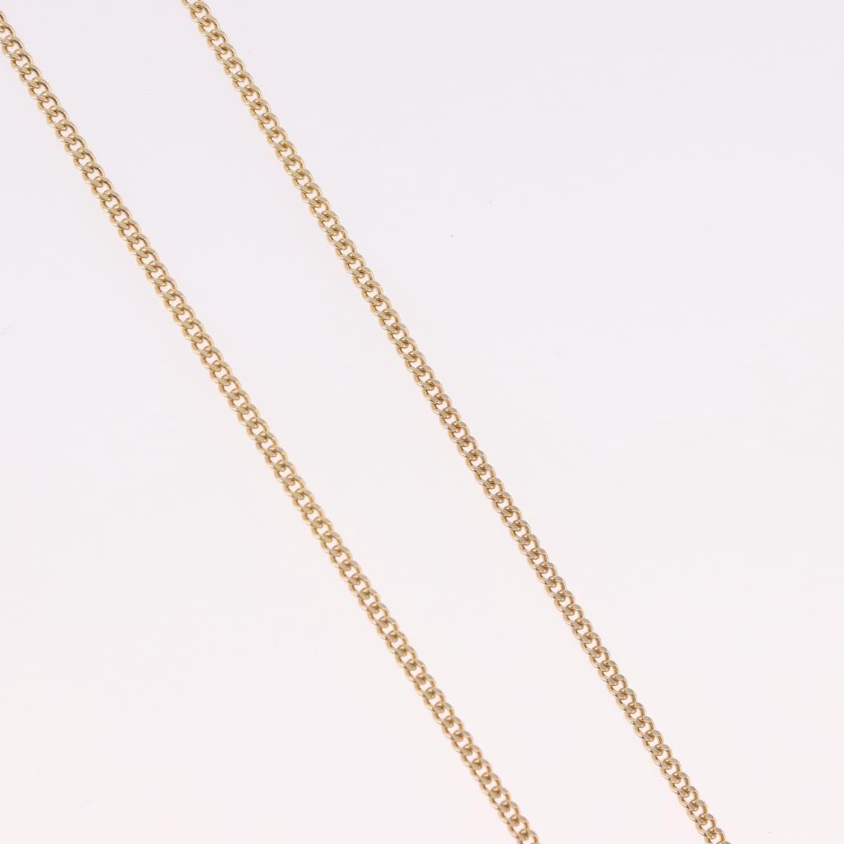 Christian Dior Earring Necklace metal set Gold Tone Auth SW2395V