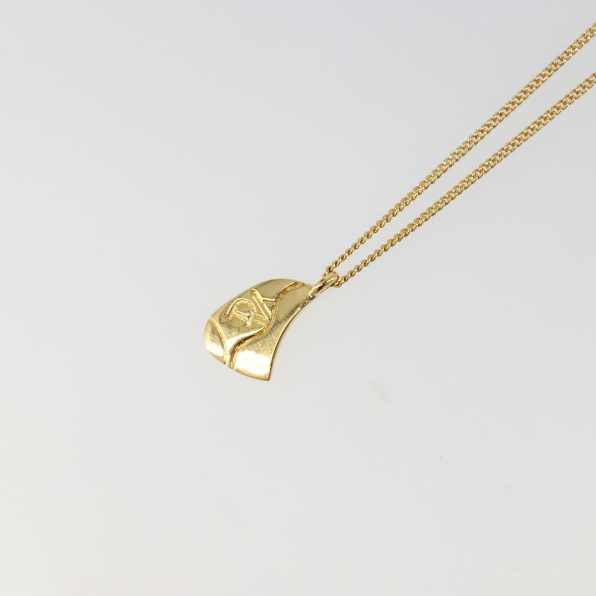 Christian Dior Necklace metal Gold Auth SW2412