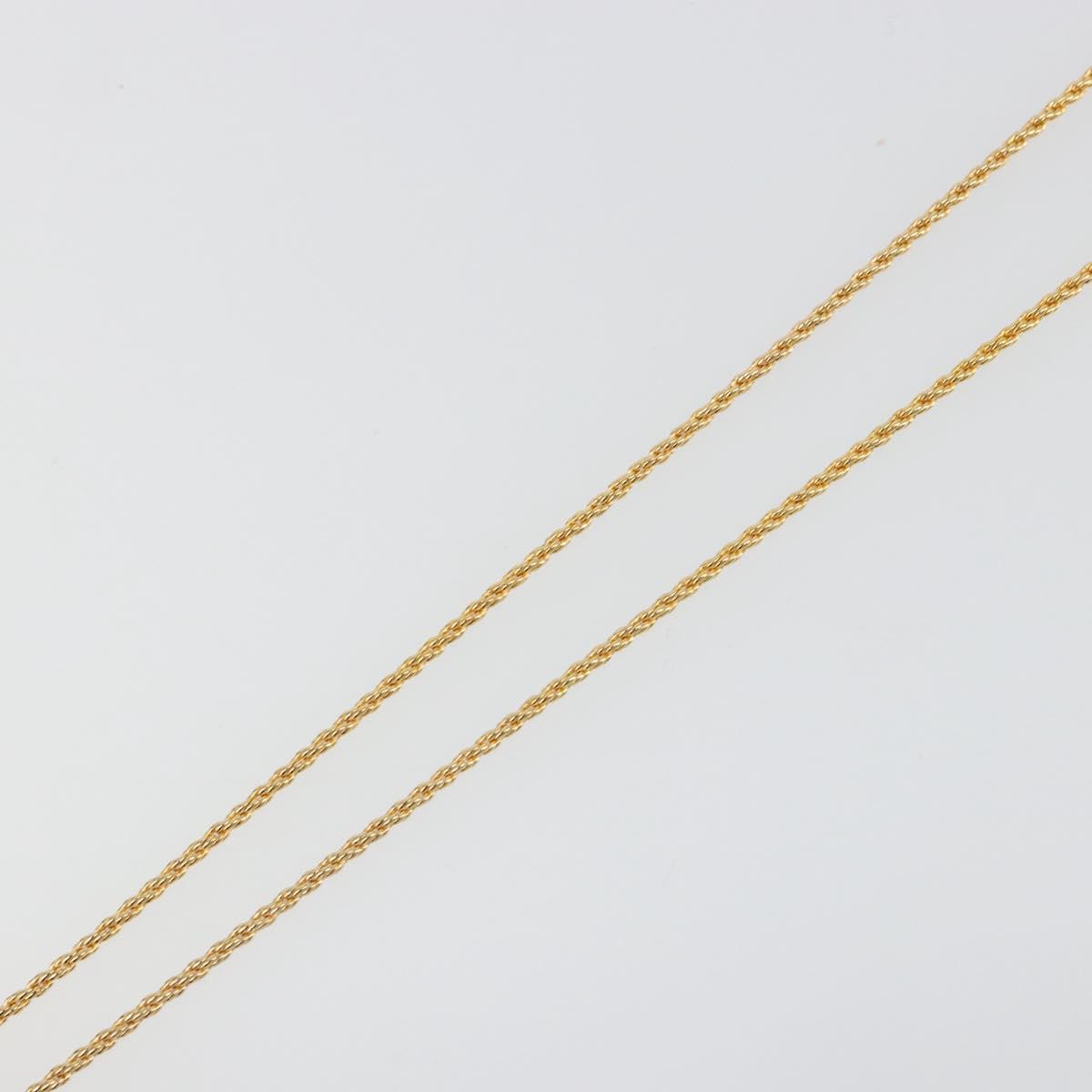 Christian Dior Rhinestone Necklace metal Gold Auth SW2415