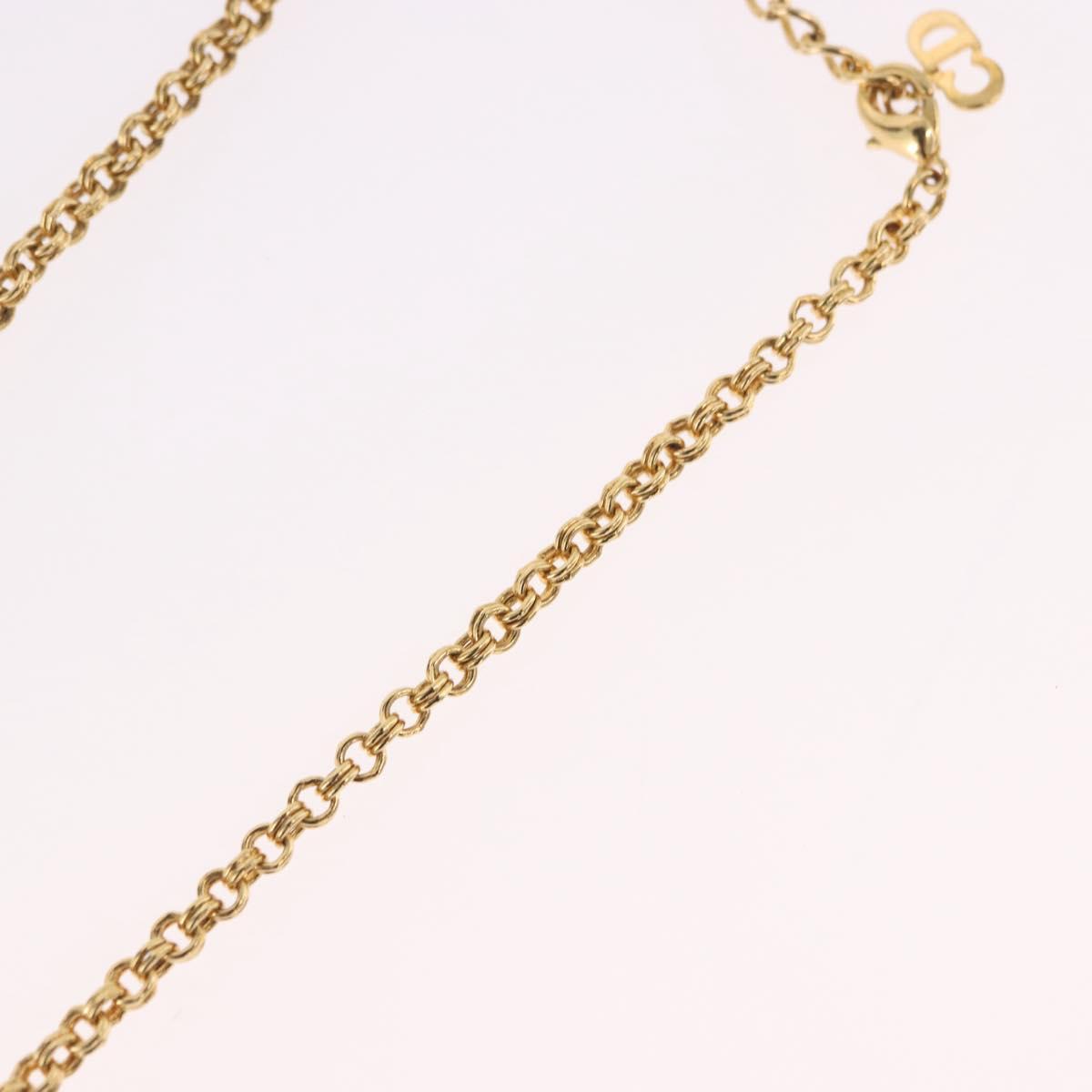 Christian Dior Necklace metal Gold Auth SW2416