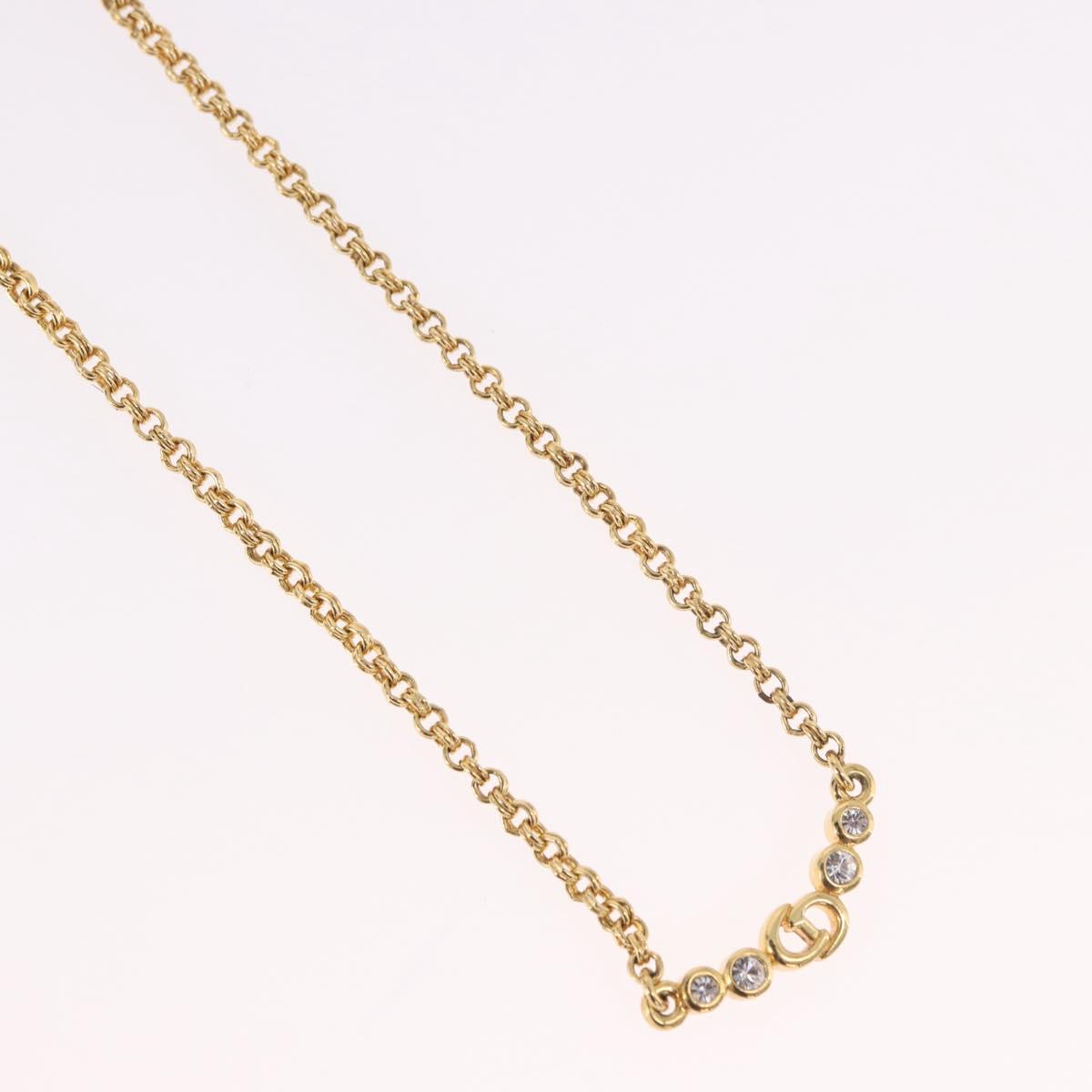 Christian Dior Necklace metal Gold Auth SW2416
